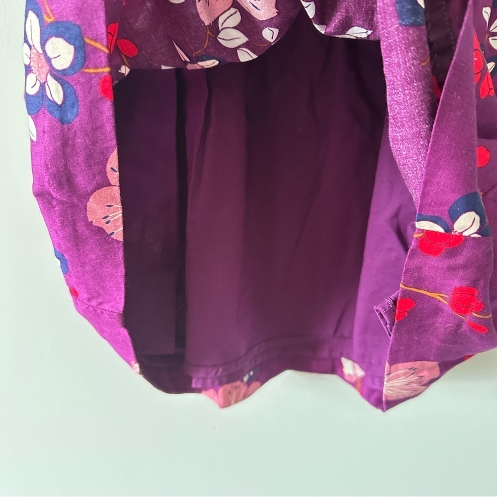 Tea Collection Destination China Dress Purple Floral Pink Birds 18-24 Months - Picture 11 of 11